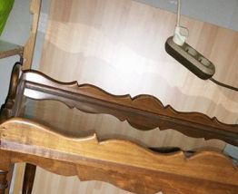 desserte avec plateau en verre 