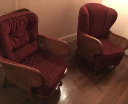 2 bergères /fauteuils cannés