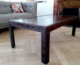 Table basse industrielle en fer