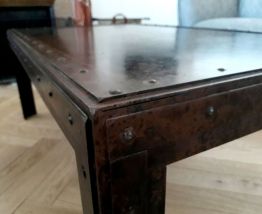 Table basse industrielle en fer