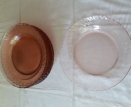 Lot 10 assiettes ARCOROC rose