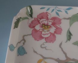 Plateau fleuri vintage