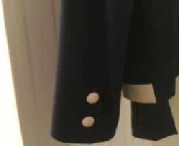 Tailleur bleu marine et blanc vintage