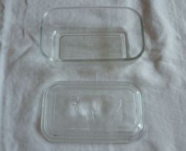 Beurrier verre decor vache sur couvercle