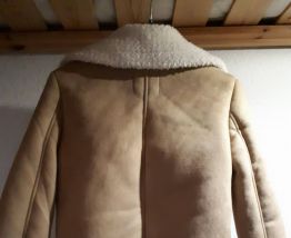 Veste style biker peau retournée