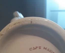 cafetière modèle café mars, l'Amandinoire (motif fleur rose)