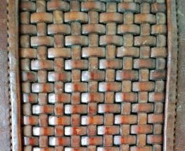 Honorine - Sac cabas vintage en cuir à grandes anses tressés