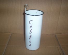 ANCIEN POT EMAILLE A CAFE ANGLAIS avec louchette 