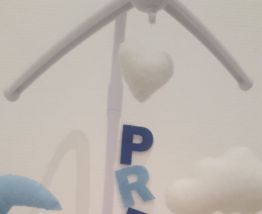 Mobile musical rotatif personnalisable prénom