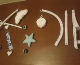 Mobile musical rotatif personnalisable prénom