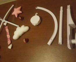 Mobile musical rotatif personnalisable prénom 