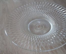 Coupe à fruits en verre vintage