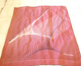 FOULARD CHRISTIAN DIOR MARRON CLAIR 76 CM