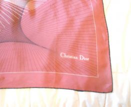 FOULARD CHRISTIAN DIOR MARRON CLAIR 76 CM