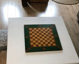 Table basse blanche en chêne massif