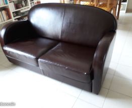  Canapé club en cuir 3 places ( STEED )