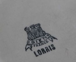 soupière bleue de gien décor art déco