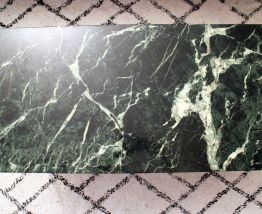 Table basse en marbre vert des Alpes des annèes 50/60