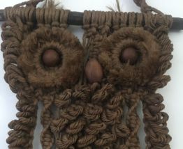 Hibou en macramé
