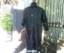 Manteau de cuir  noir 