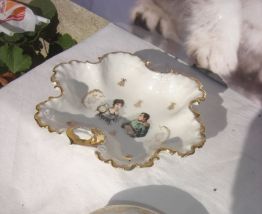 Bonbonnière Napoléon et Joséphine à motifs dorés