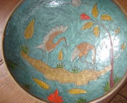 Coupe sur pied Vintage à motif Oiseaux nature