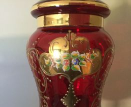 Bonbonnière vénitienne en verre souffle 