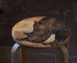 Tabouret Rhinoceros orange