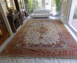 Grand Tapis ancien Indo Persan fait main 3.80 x 3m