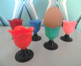 cinq coquetiers tulipe année 70