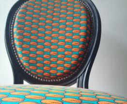 Fauteuil médaillon wax cabosse de cacao