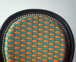 Fauteuil médaillon wax cabosse de cacao