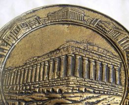 Assiette décorative bronze murale Parthénon 