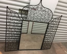 Grand miroir fer forgé 