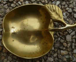 vide  poche , pomme  en laiton , vintage