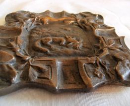 ide poche cendrier bronze doré renard