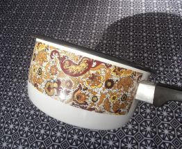 série de 5 casseroles émaillées vintage