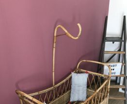 Lit-berceau en bambou et rotin