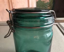 Bocal en verre DURFORT vert