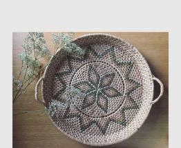 Grand plateau en osier