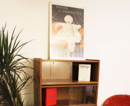 Meuble bibliothèque vitrine vintage 50's style P. Guariche