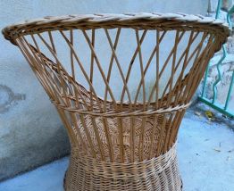 Fauteuil osier  années 70