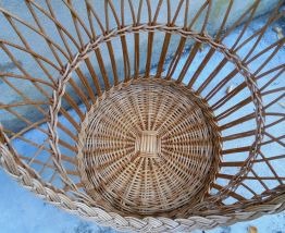 Fauteuil osier  années 70