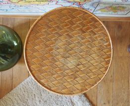 Table basse ronde en bambou et bananier