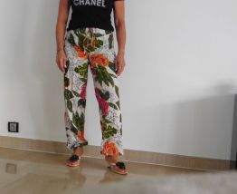 Pantalon vintage fleuri