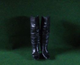Bottes à talons en cuir noir taille 37 
