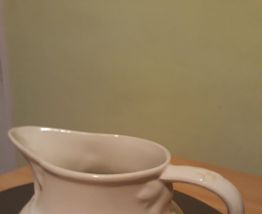 ancien pot de toilette blanc, céramique 