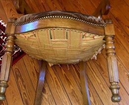 Fauteuil de bureau en chêne blond Louis-Philippe