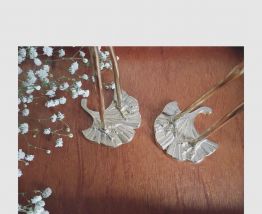 Couple de grues en laiton 