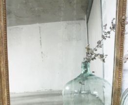 Grand miroir doré vintage  doré années 60